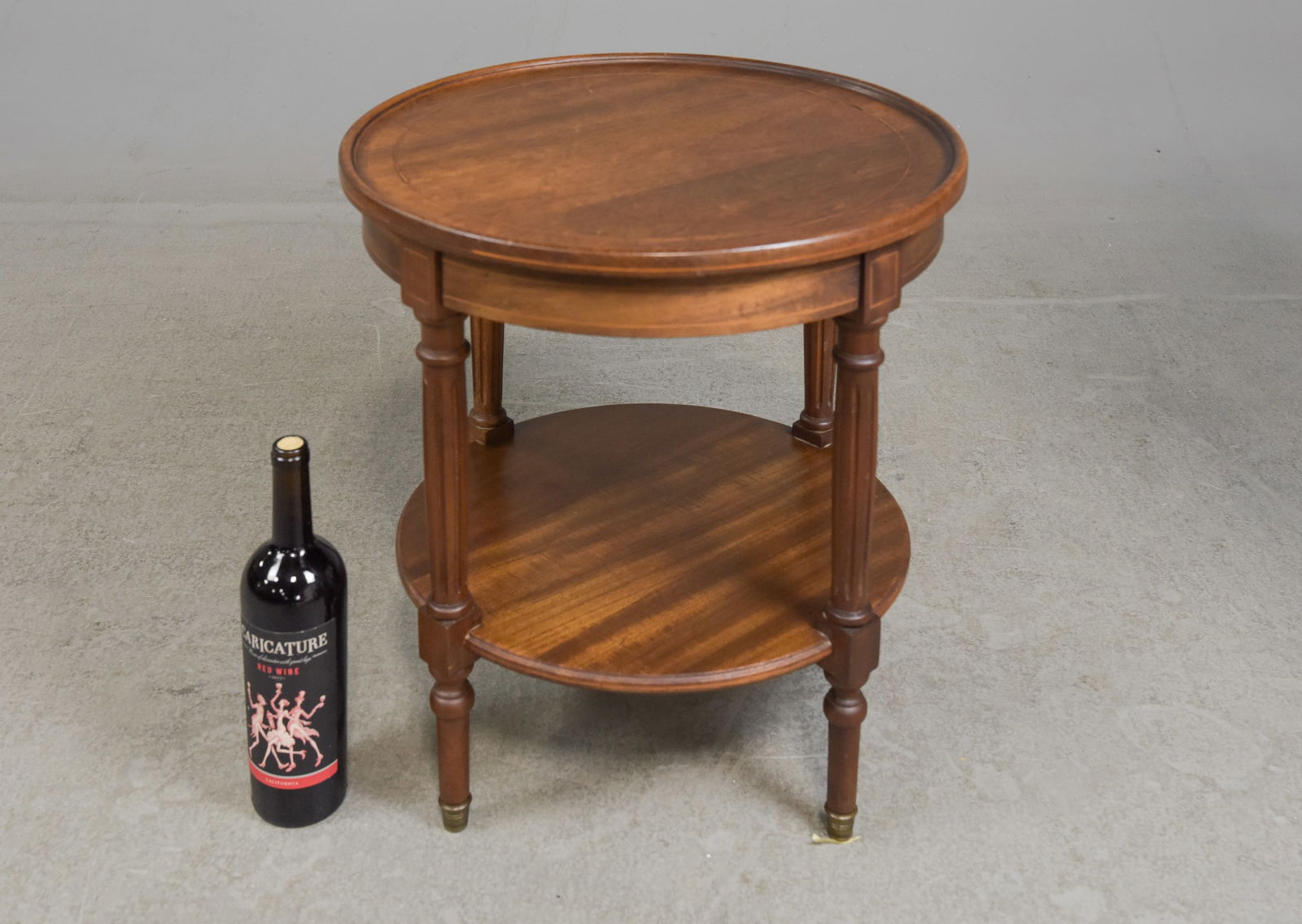 Louis XVI Style Petite 2 Tier Round Side Table (1 of 2)