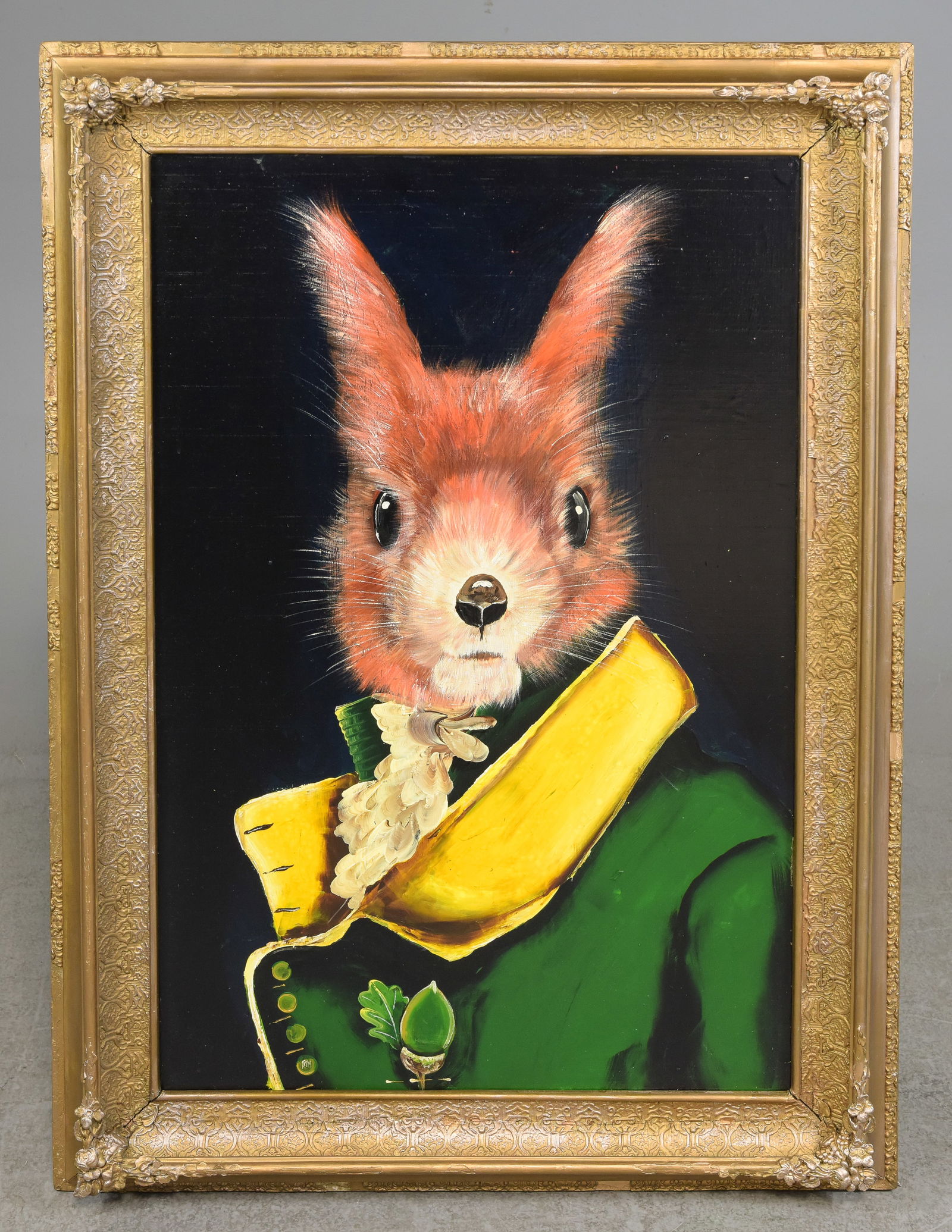 Gold Framed Dapper Squirrel Oil On Board (1 of 8)
