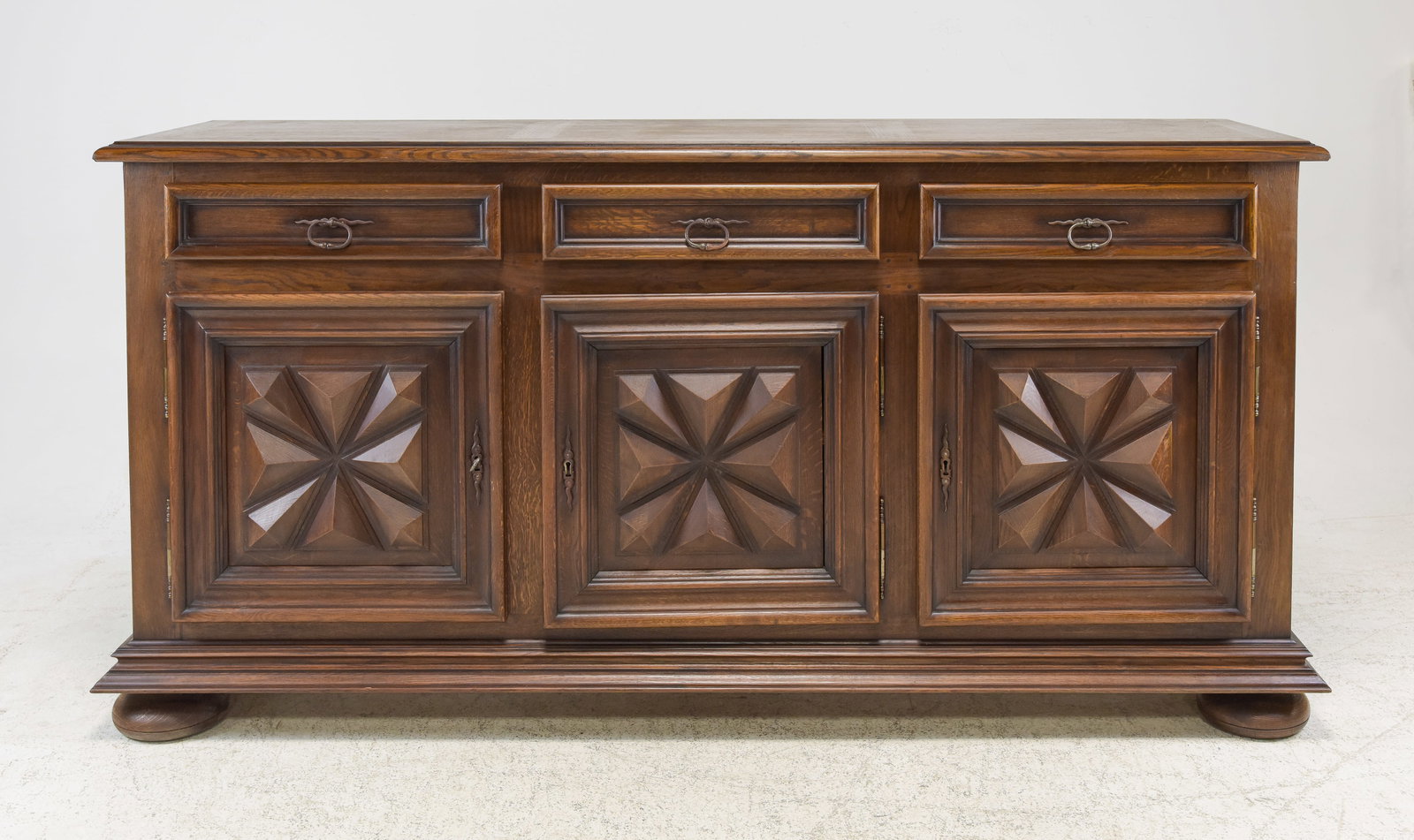 Louis XIV Style Solid Oak Large Sideboard (1 of 7)
