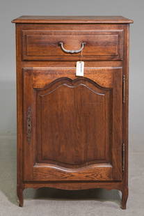 Louis XV Style Oak Jam Cabinet / Cupboard #1: French Louis XV Style Oak Jam Cabinet / Cupboard - 42 in tall x 25.5 x 15.5