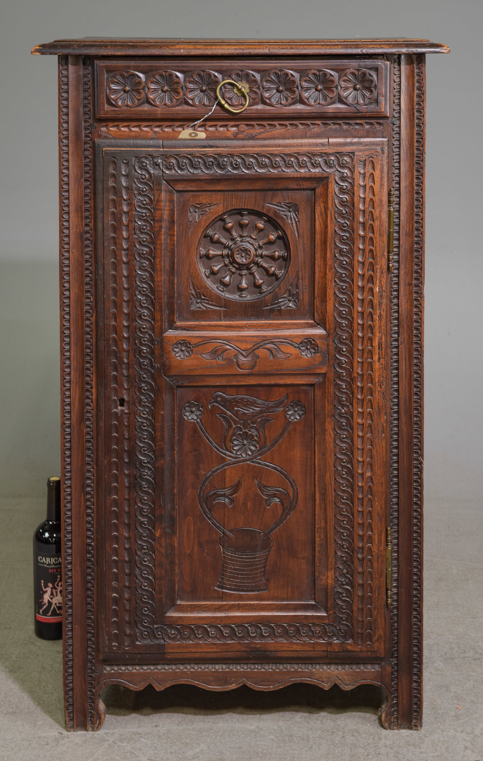 French Breton Style Carved Oak Cabinet (1 of 6)