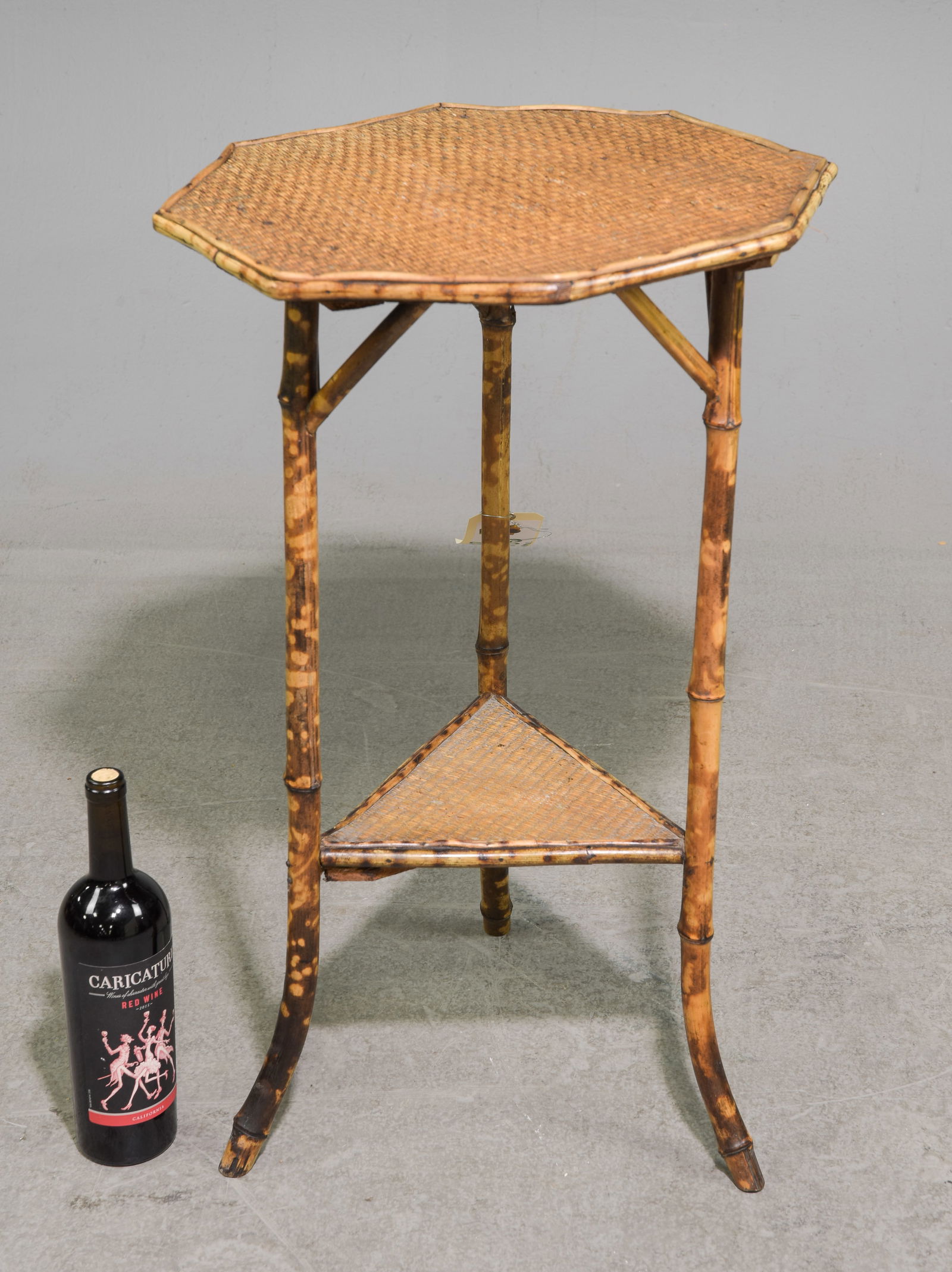 Bamboo & Ratan Octagonal Side Table #2 (1 of 4)