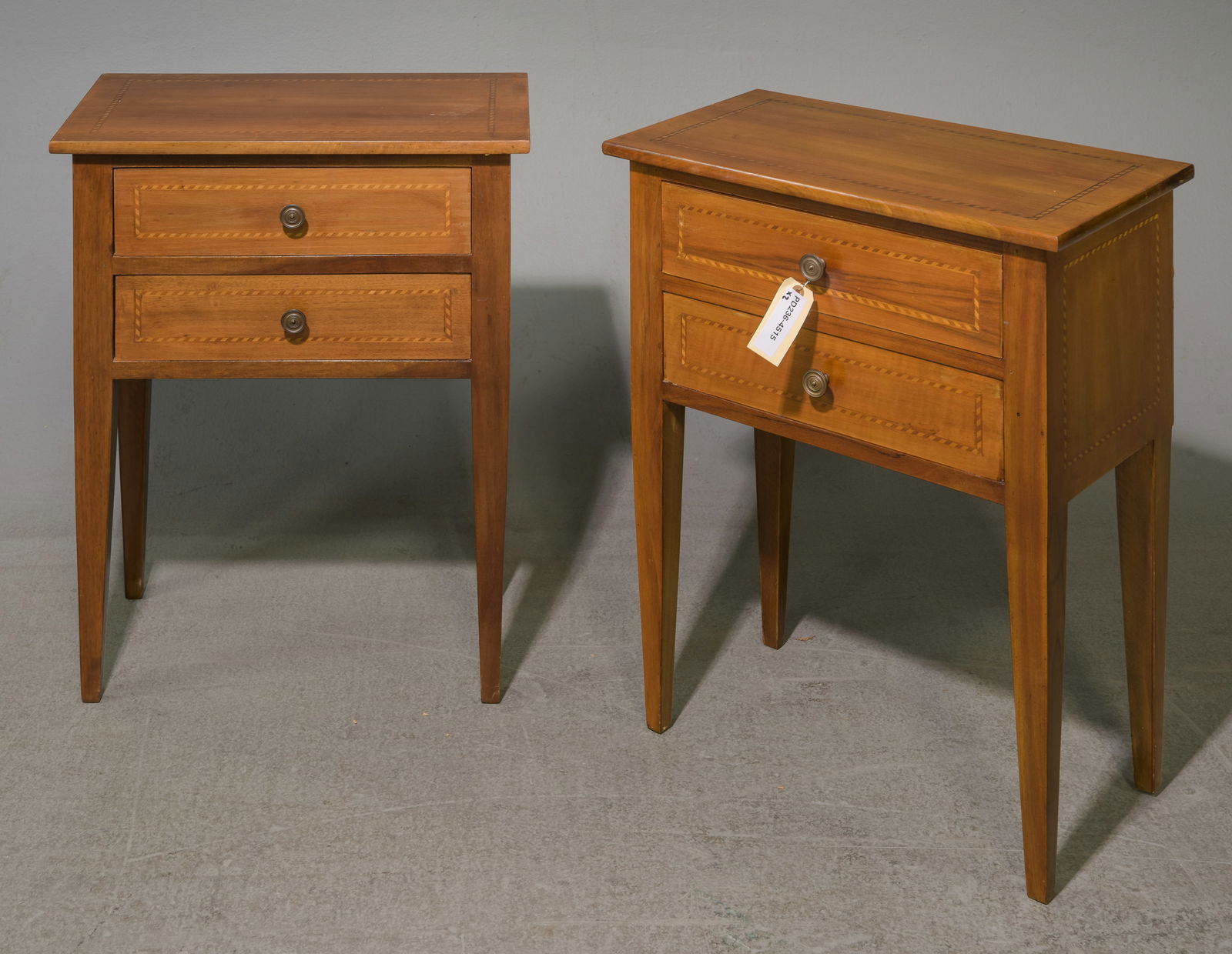 French Pair of 2 Drawer Chests / Nightstands (1 of 4)