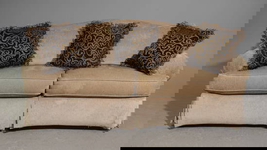 Thomasville Loveseat / Two Seater Sofa with Pillows: Thomasville Loveseat / Two Seater Sofa with Pillows - 37 in tall x 83 x 38 with a seat height of 21