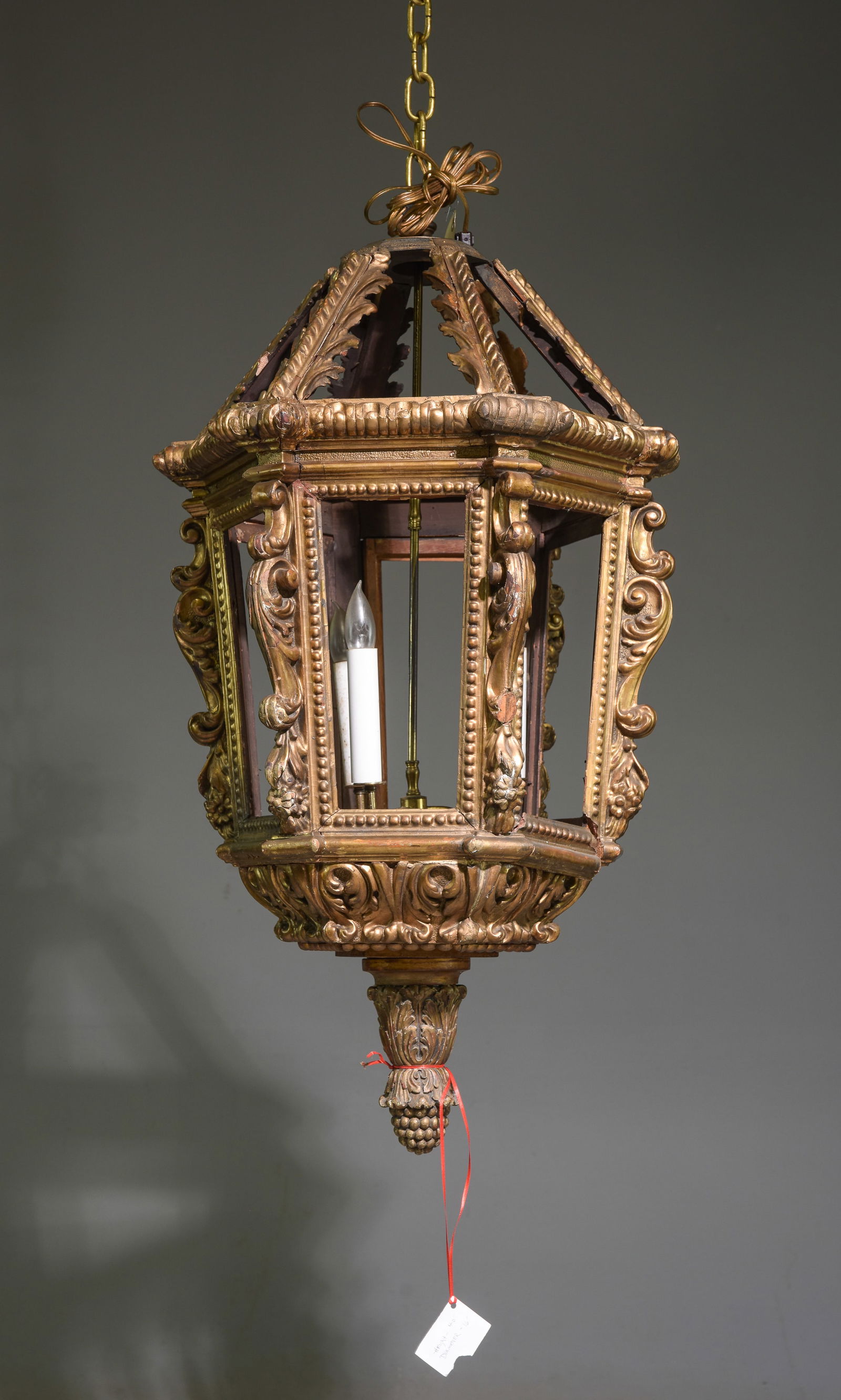 Fine Antique Carved Baroque Style Entry Lantern (1 of 6)