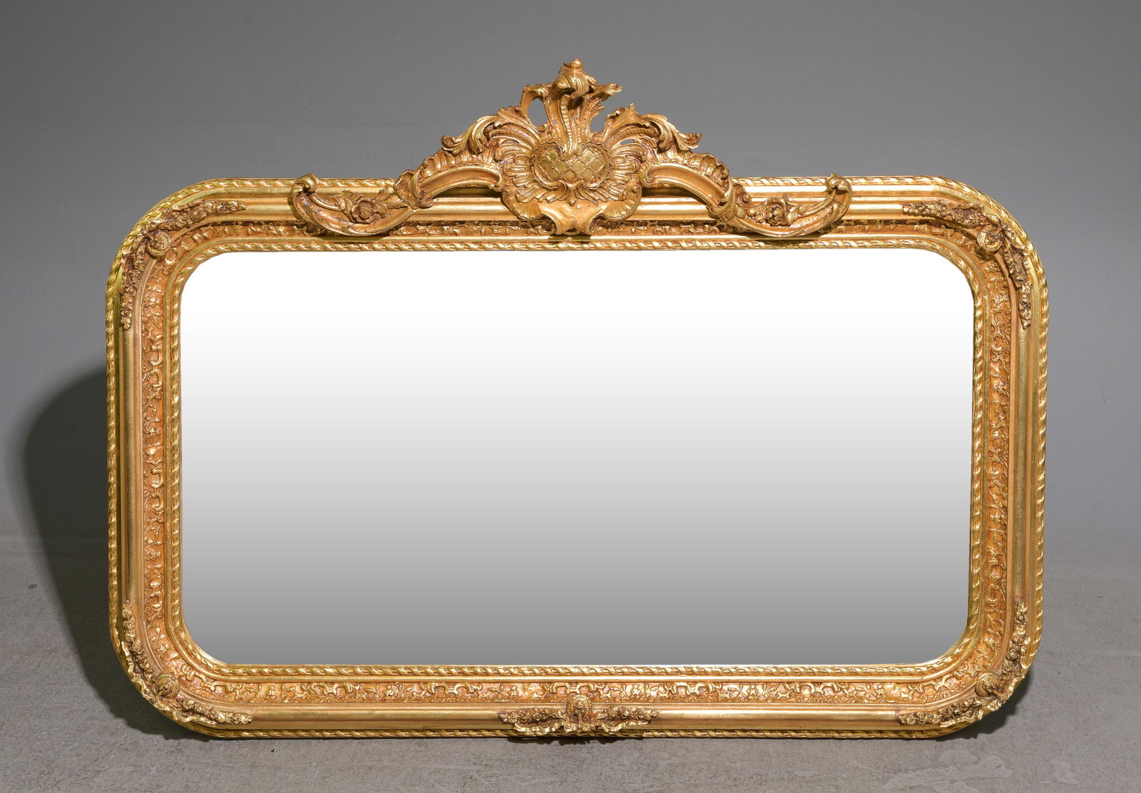 French Style Gold Framed Beveled Mirror (1 of 4)