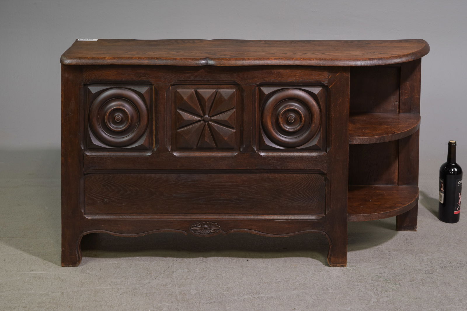French Oak Basque Style Lift Top Coffer / Hall Stand (1 of 6)