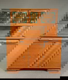 French Art Deco Style Buffet / Cupboard: French Art Deco Style Buffet / Cupboard - 68.5 in tall x 58.5 x 21
