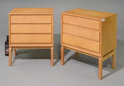 2 Swedish Mid Century Modern Nightstands