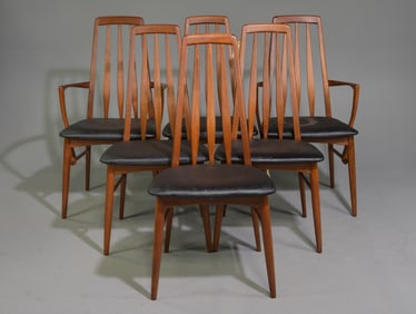 Danish Modern Set of 6 Dining Chairs - Koefoeds