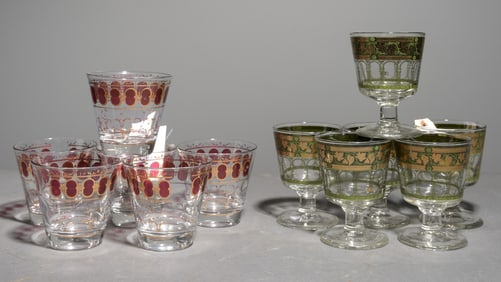 6 Vintage Cera Glass "Goblets" & 6 Others