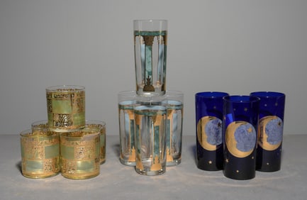 12 Vintage Culver Highball & Whiskey Glasses