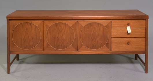 Large Mid Century Modern Circles Sideboard by Nathan