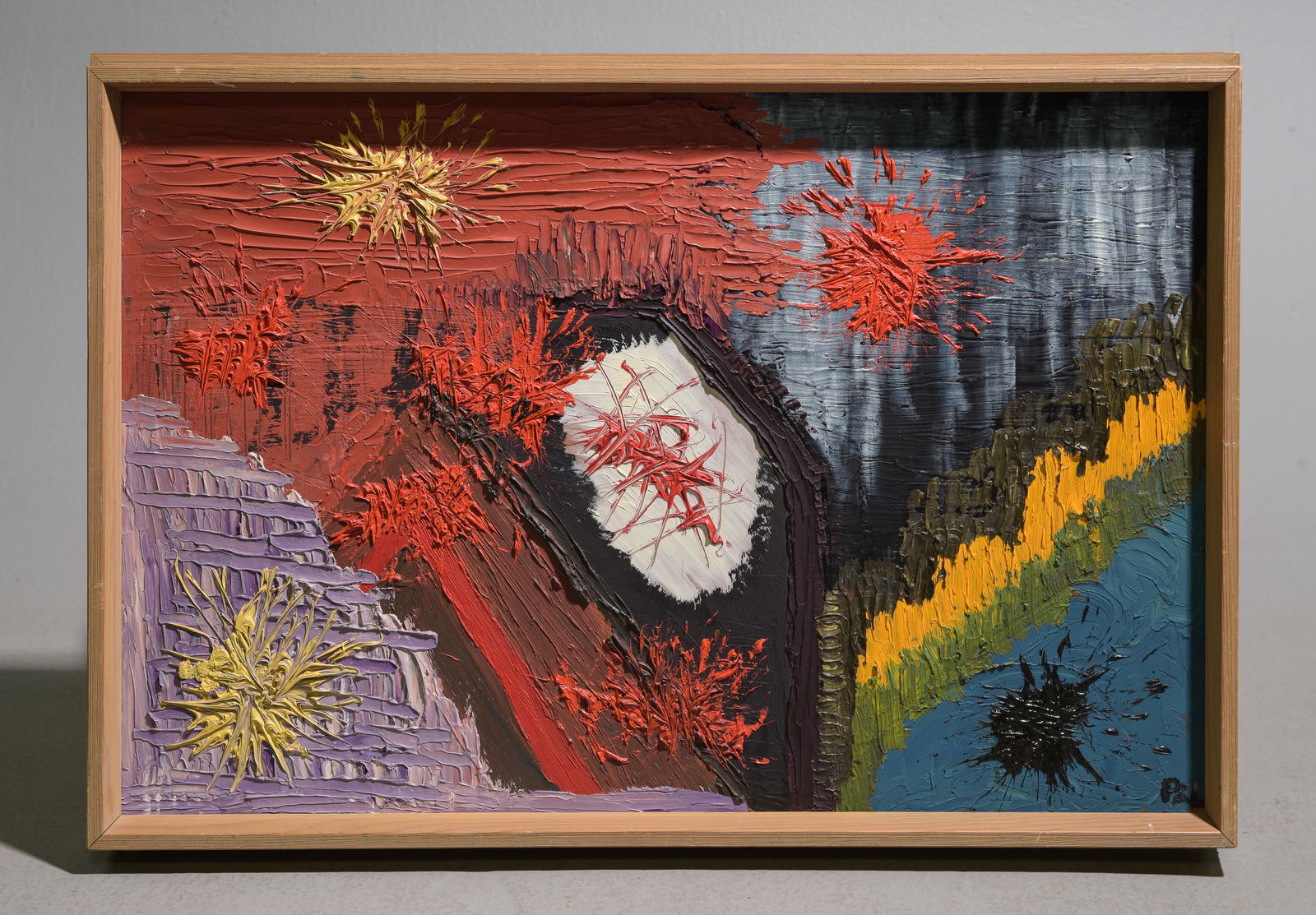 Framed Abstract Mixed Media / Acrylic Art on Board (1 of 3)