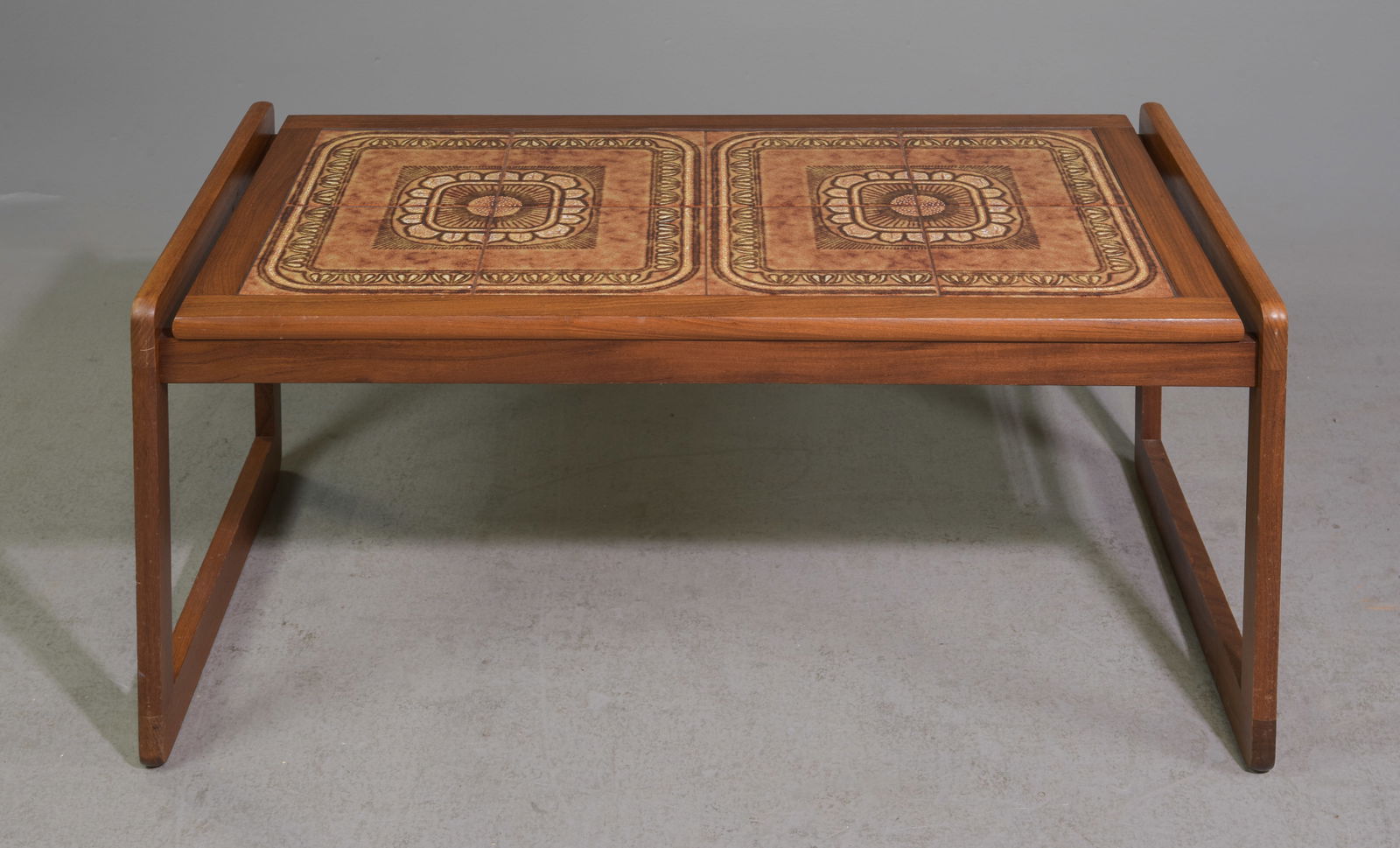 Mid Century Modern Tile Top Teak Coffee Table (1 of 5)
