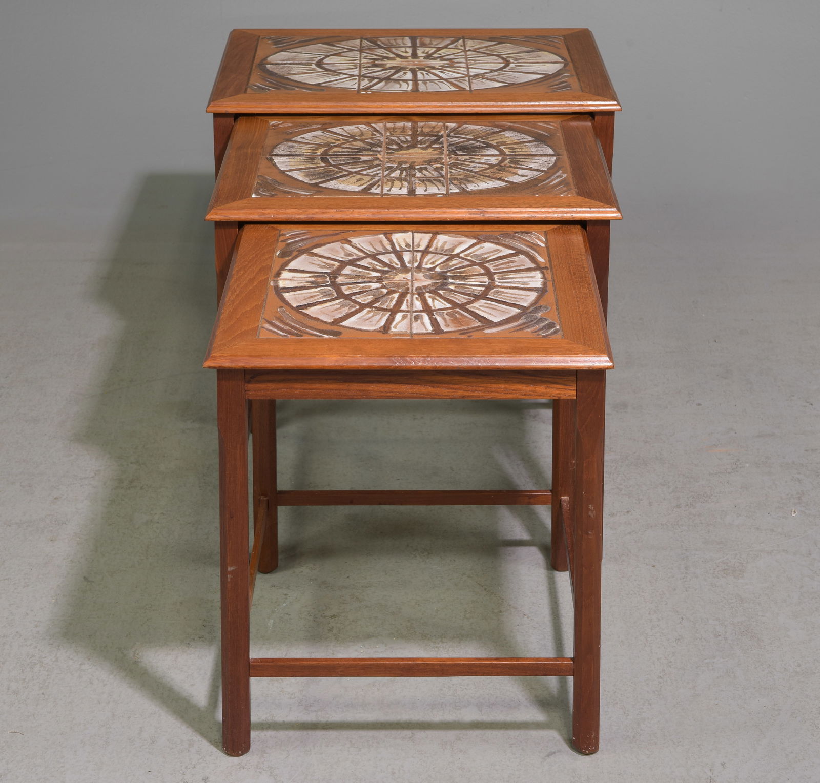 Mid Century Modern Tile Top Nest of 3 Tables (1 of 5)