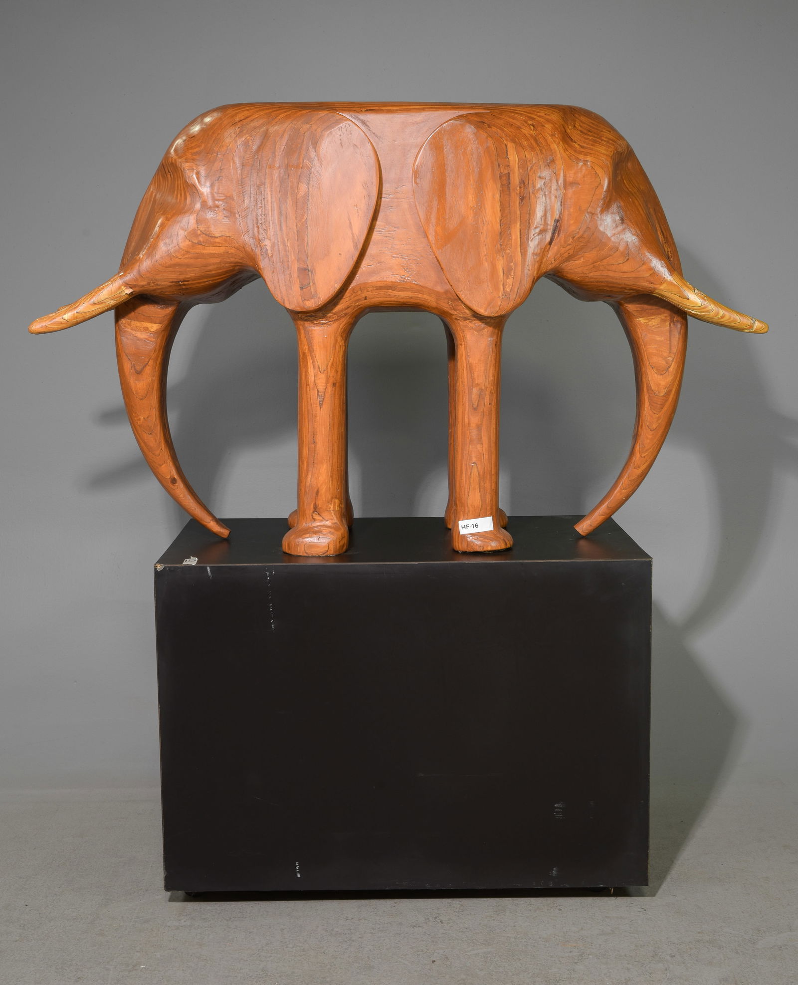 HY Farber Wood "Heads or Tails" Elephant Sculpture (1 of 5)
