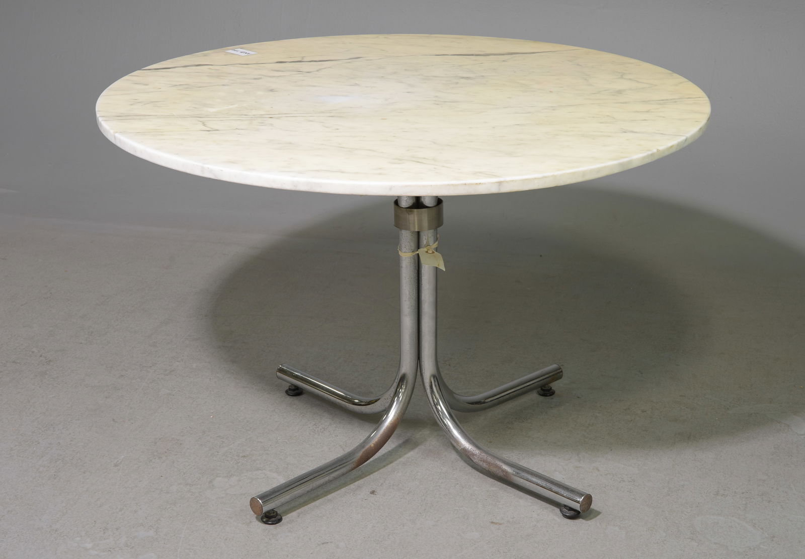 Danish White Marble Top Entry Table (1 of 4)