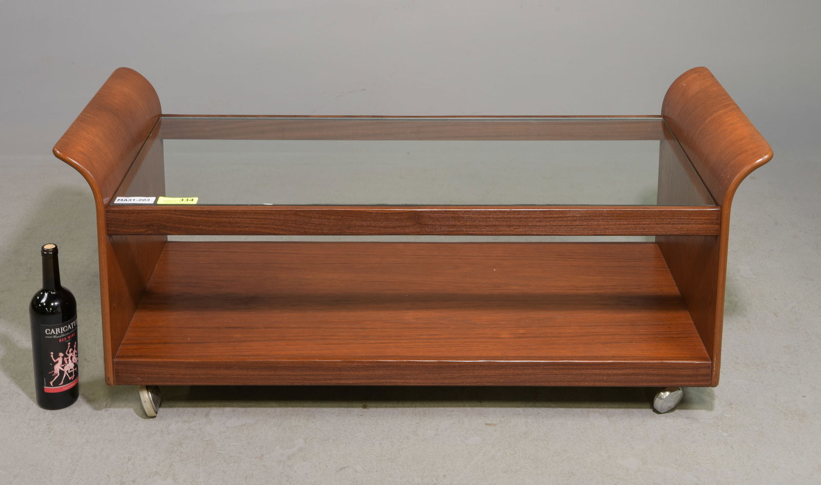 Mid Century Modern Glass Top Coffee Table (1 of 3)