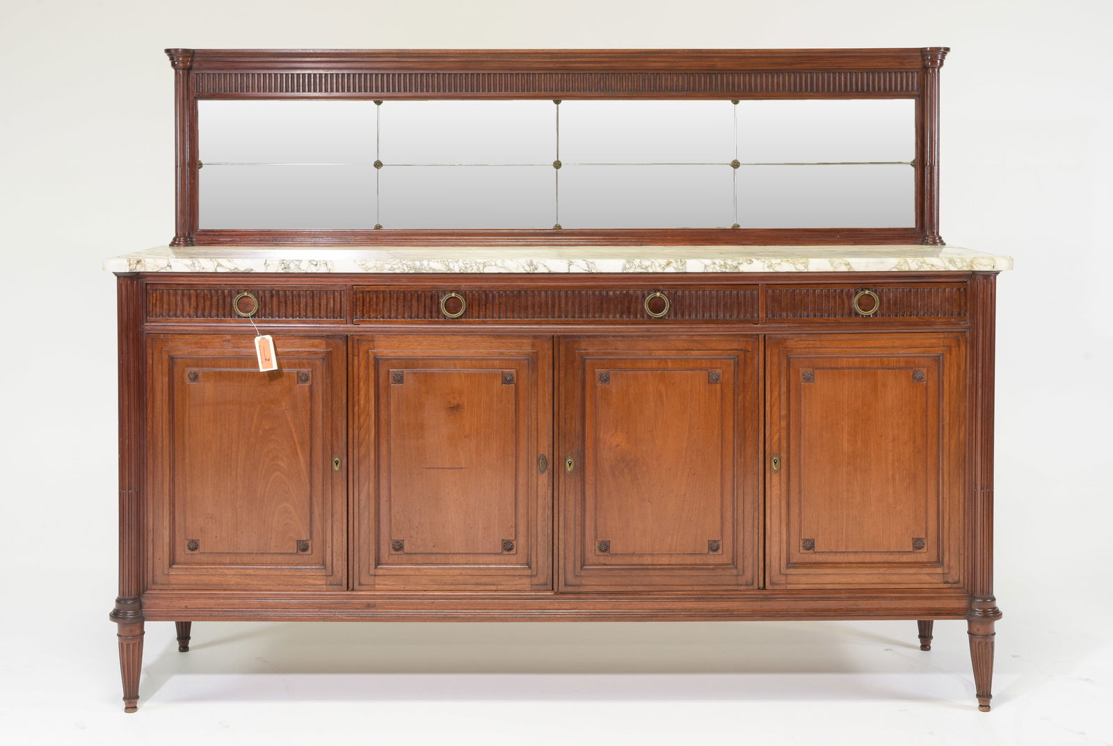 Louis XVI Style Marble Top Mirror Back Sideboard (1 of 9)