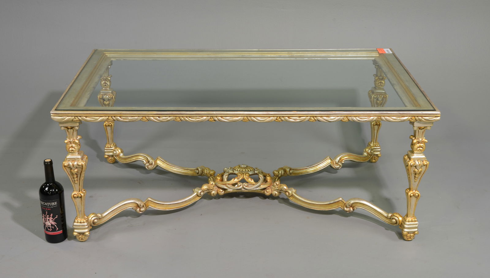Italian Style Rococo Glass  Top Coffee Table (1 of 3)