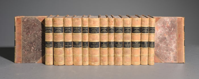 15 A. Strindberg Leather Bound Books / Novels