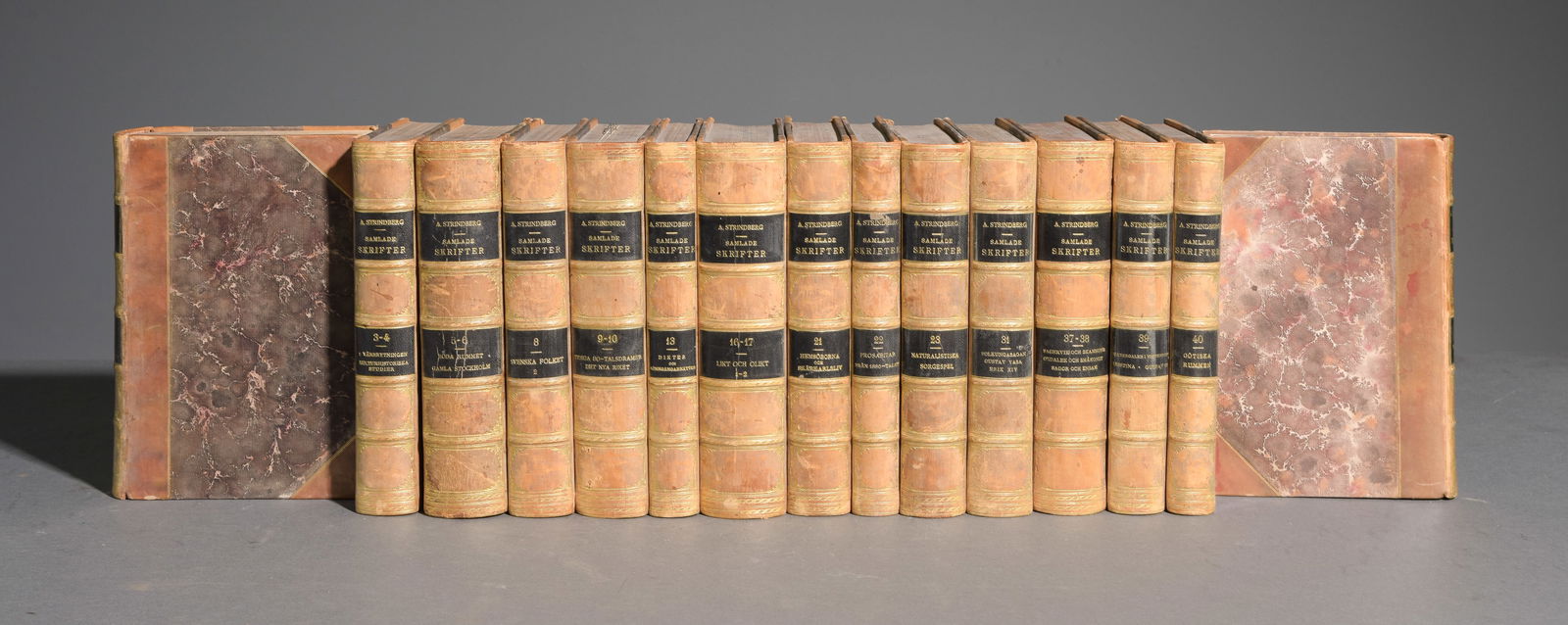 15 A. Strindberg Leather Bound Books / Novels (1 of 4)