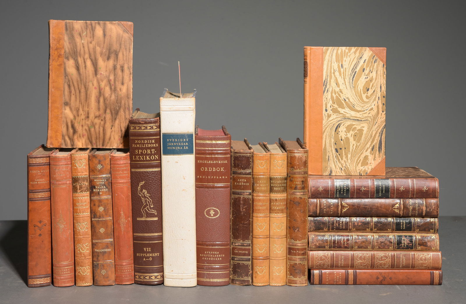 20 Assorted European Leather Bound Books #3 (1 of 6)