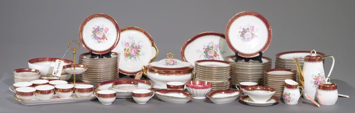 98pcs French Limoges Floral Pattern China