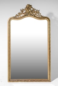 Louis XV Style Gold Gilt Framed Large Mirror