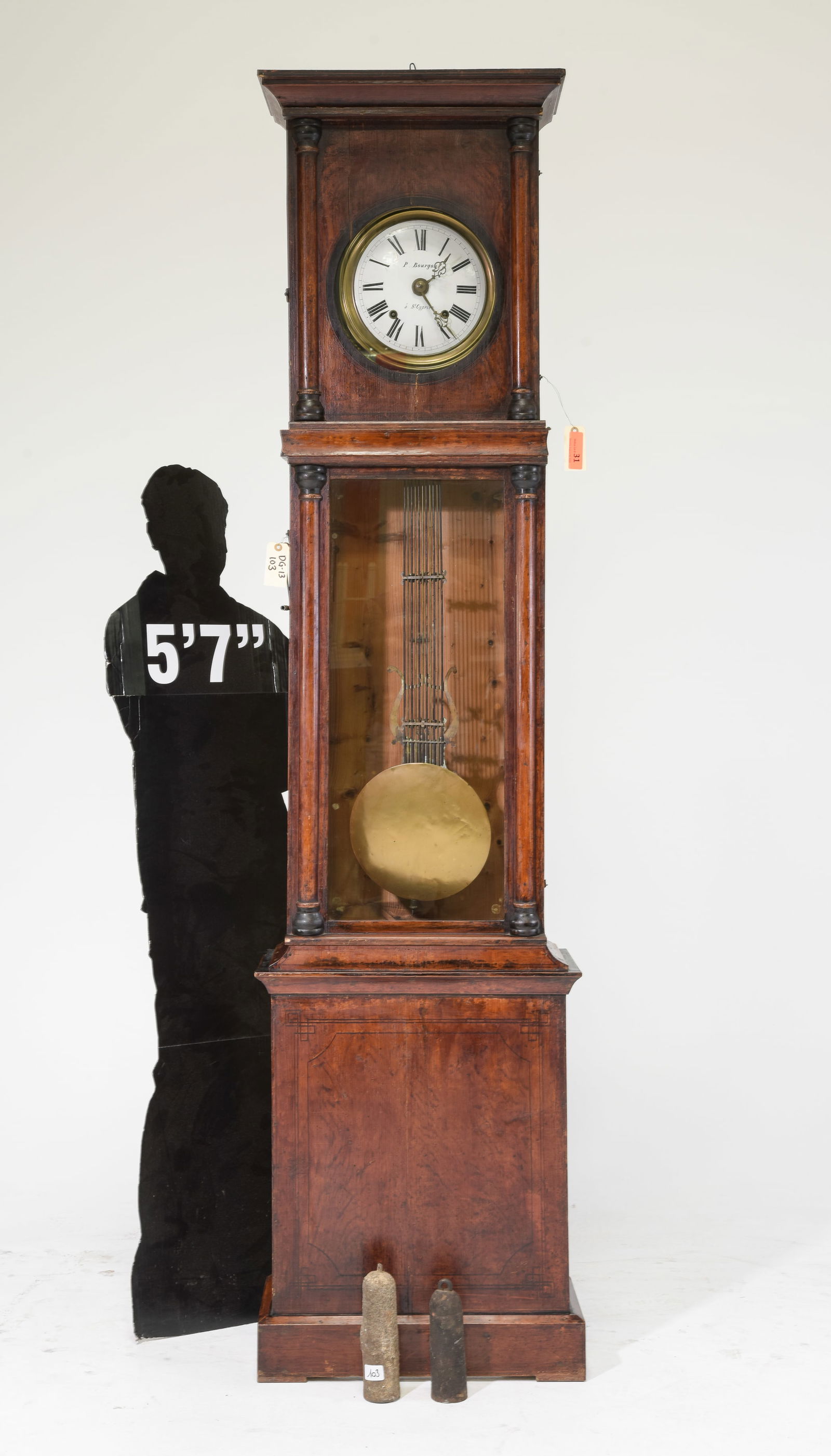 French Empire Style Grandfather Clock (1 of 6)