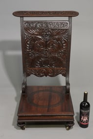 Napoleon III Style Finely Carved Walnut Kneeler