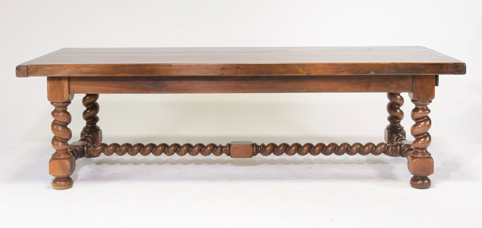 Louis XIII Style French Twist Oak Farmhouse Table (1 of 6)