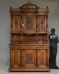 Renaissance Style Walnut Double Buffet