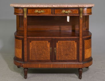 Louis XVI Style Curved Marble Top Server