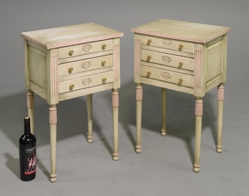 French Painted Pair of Chests / Nightstands #1