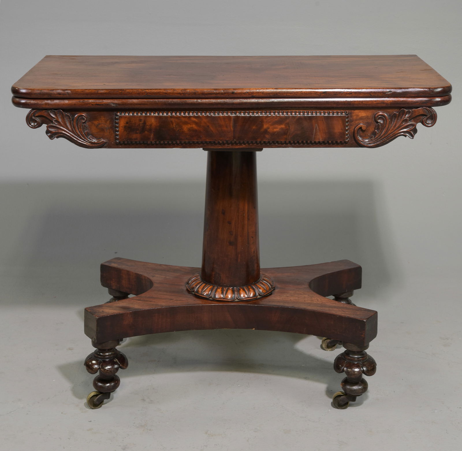 British Mahogany Flip Top Card / Game Table (1 of 5)