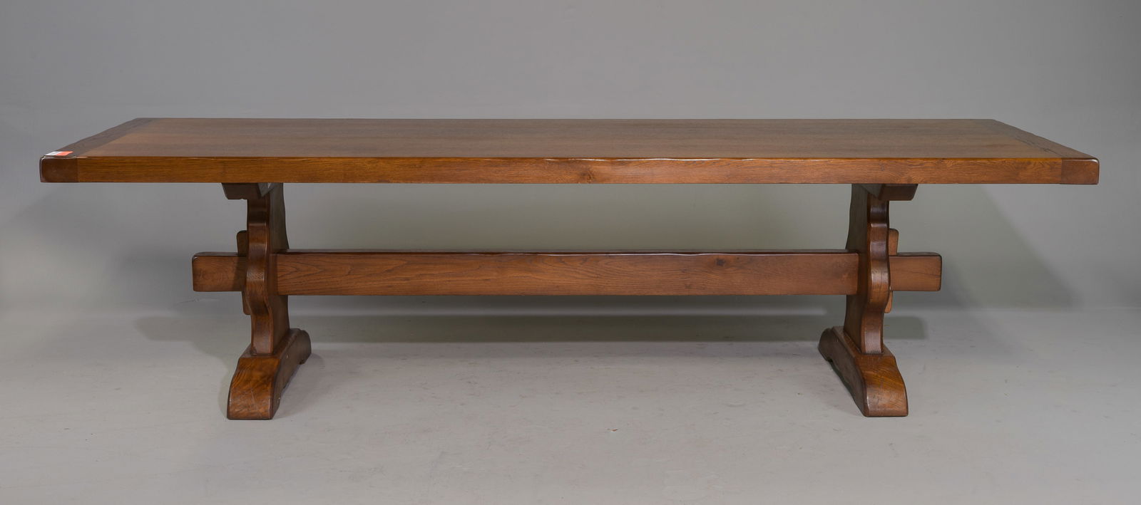 French Solid Oak Trestle Base Monastery Table (1 of 6)