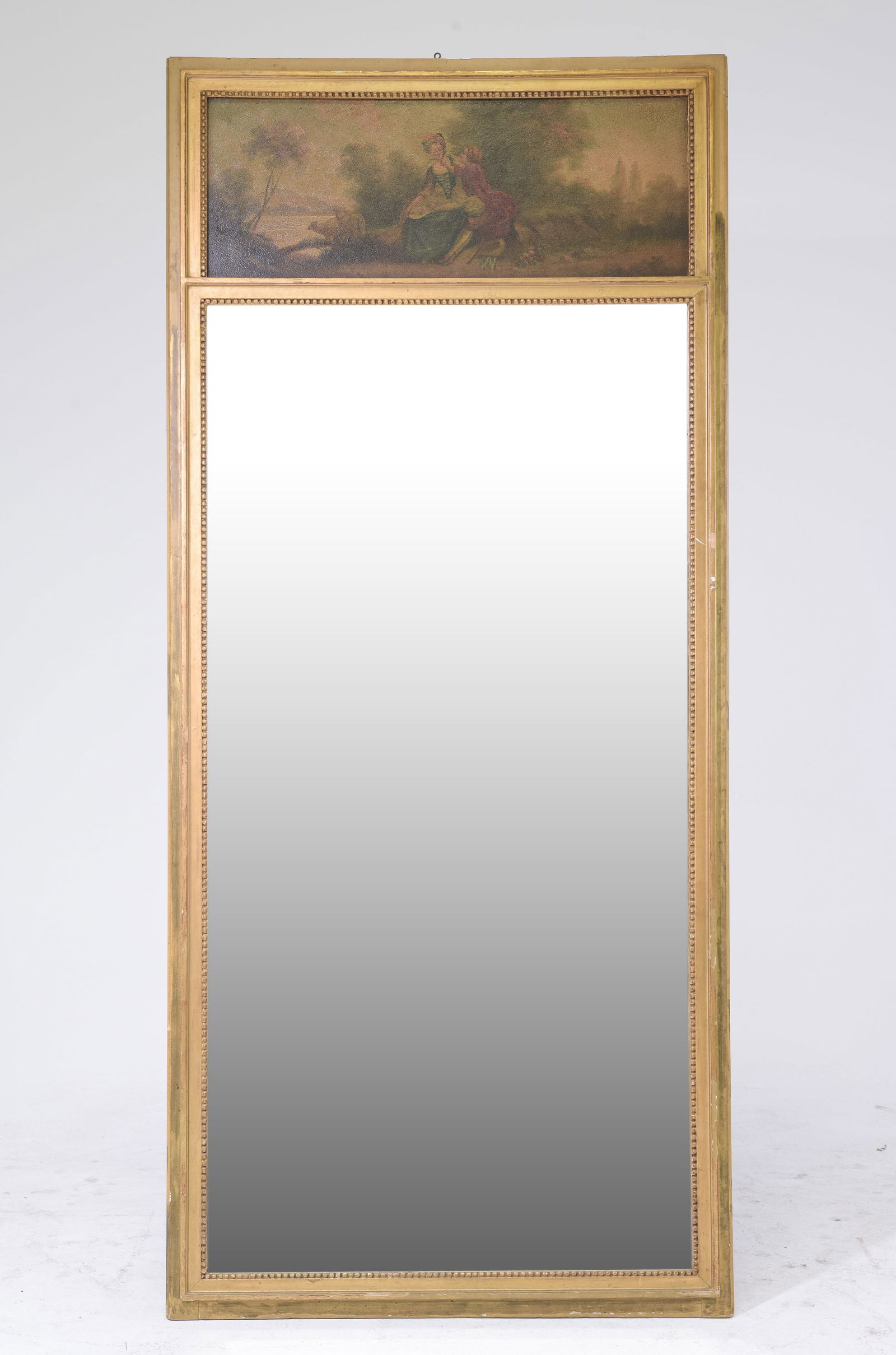 French Gold Framed Tall Trumeau Mirror (1 of 5)