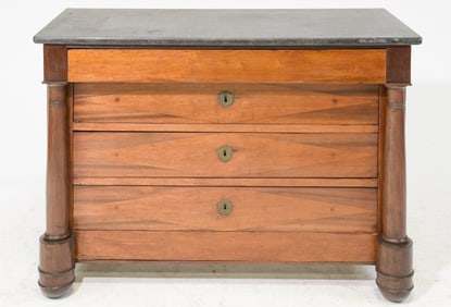 French Empire Style Marble Top Chest