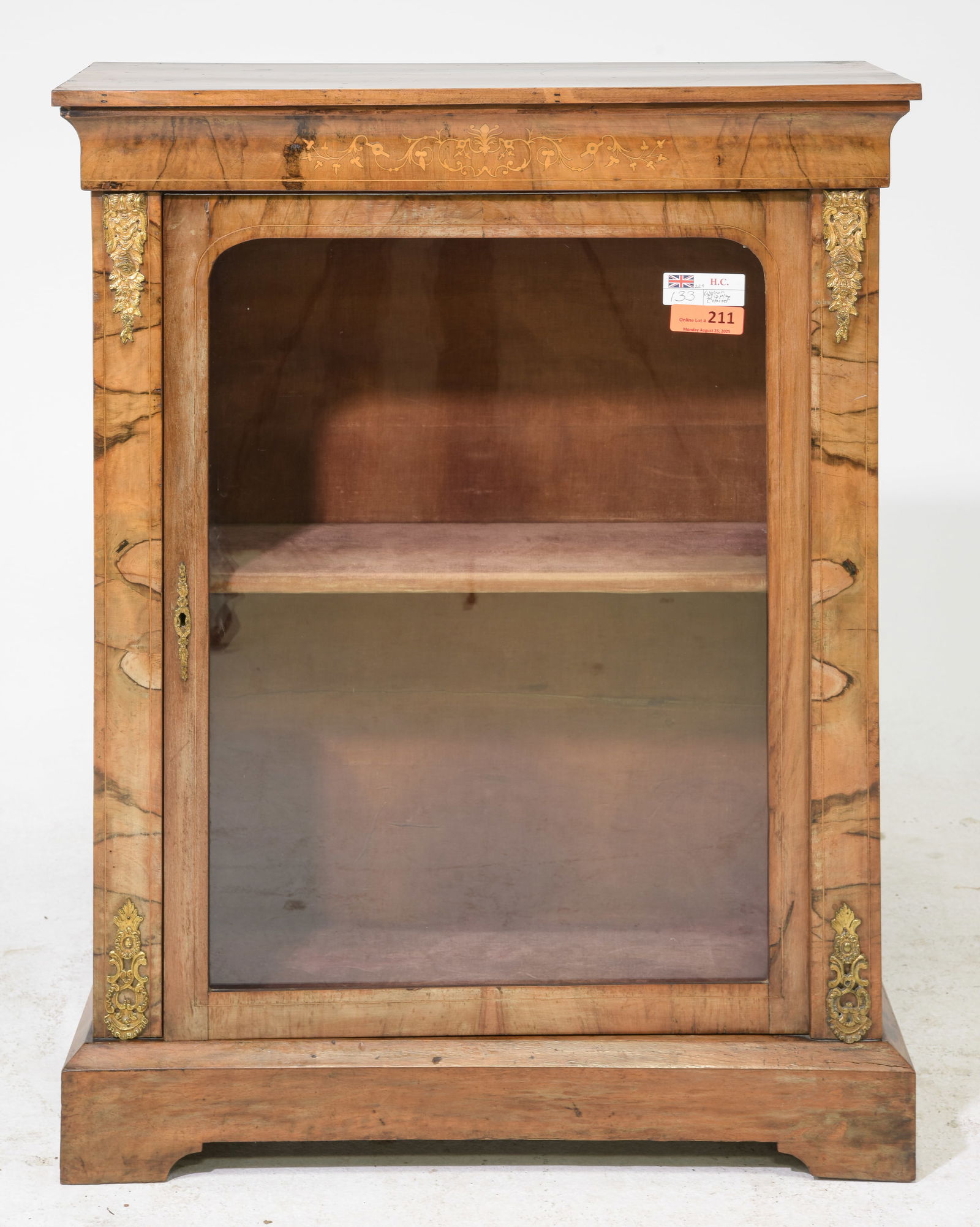 British Walnut Hall Cabinet / Bookcase (1 of 4)