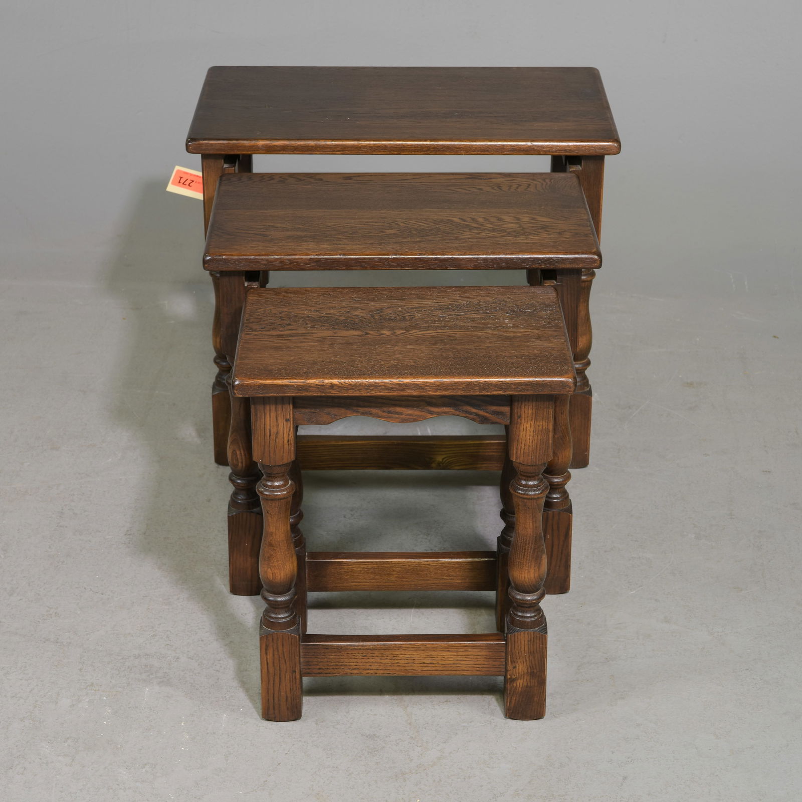 British Oak Nest of Three Tables #2 (1 of 5)