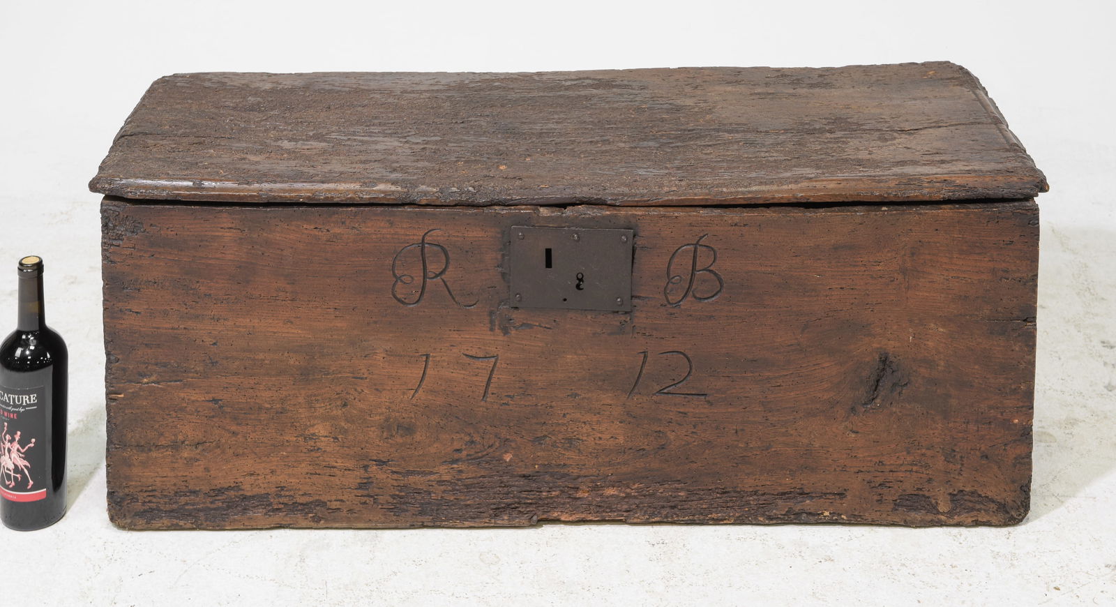 British Rustic Antique Oak Coffer / Trunk (1 of 6)