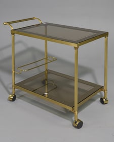 French Brass Two Tier Trolley / Cart