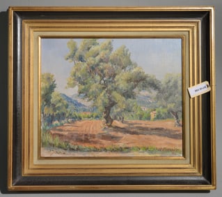 Gold Framed Oil on Canvas Landscape