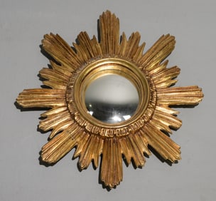 French Gold Gilt Framed Burst Mirror