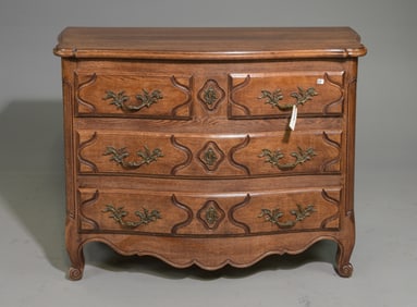 Louis XV Style Oak Four Drawer Chest #1
