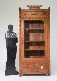 Faux Bamboo Cupboard / Bookcase