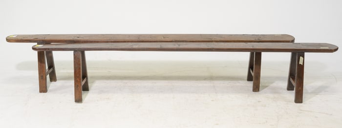 Two French Oak Farmhouse Benches