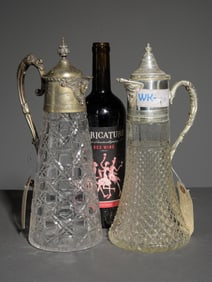 2 Cut Glass / Crystal Claret Jugs #1